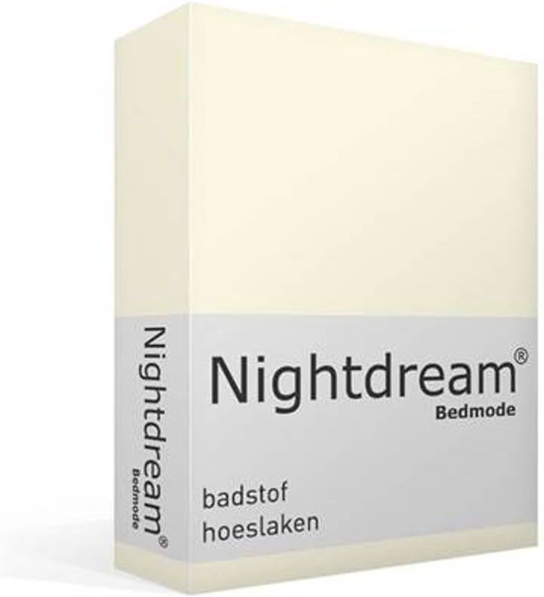 Nightdream badstof hoeslaken - Lits-jumeaux (200x200 of 180x200/220 cm) - wit