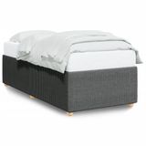 VidaXL Cadre de lit sans matelas, gris foncé, 90 x 200 cm, tissu