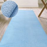 ANRO Badmat Blauw 60x300cm Dun 3mm Antislip Douchemat Microvezel Wasbaar
