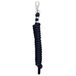 Weaver Poly Lederen Lanyard met Vernikkeld Bull Snap, Marine/Blauw/Turquoise, 5/20,3 cm x 10 inch, Zwart