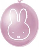 Nijntje Haza-Witbaard Roze Nijntje ballonnen - 12 stuks