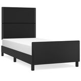 VidaXL Bedframe met Hoofdbord Kunstleer Zwart 120x200 cm