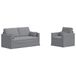 vidaXL Canapé 2 places Tissu Gris clair