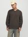 JACK&JONES JORCOSY KNIT CABLE V-NECK LN Hommes Pull S Chocolate Brown