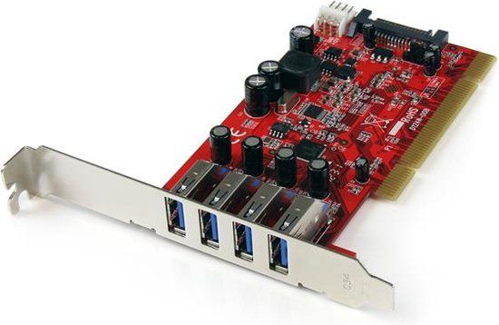 StarTech.com 4-poorts PCI SuperSpeed USB 3.0-adapterkaart met SATA-/SP4-voeding