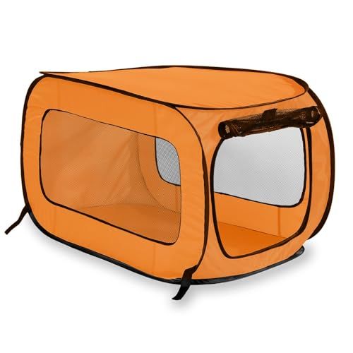 Beatrice Home Fashions Draagbare Pop-up Kennel - Oranje - 82.5x49.5x49.5 cm
