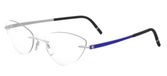 Silhouette Momentum 5529/he Lunettes de vue femme bleu œil de chat 56mm