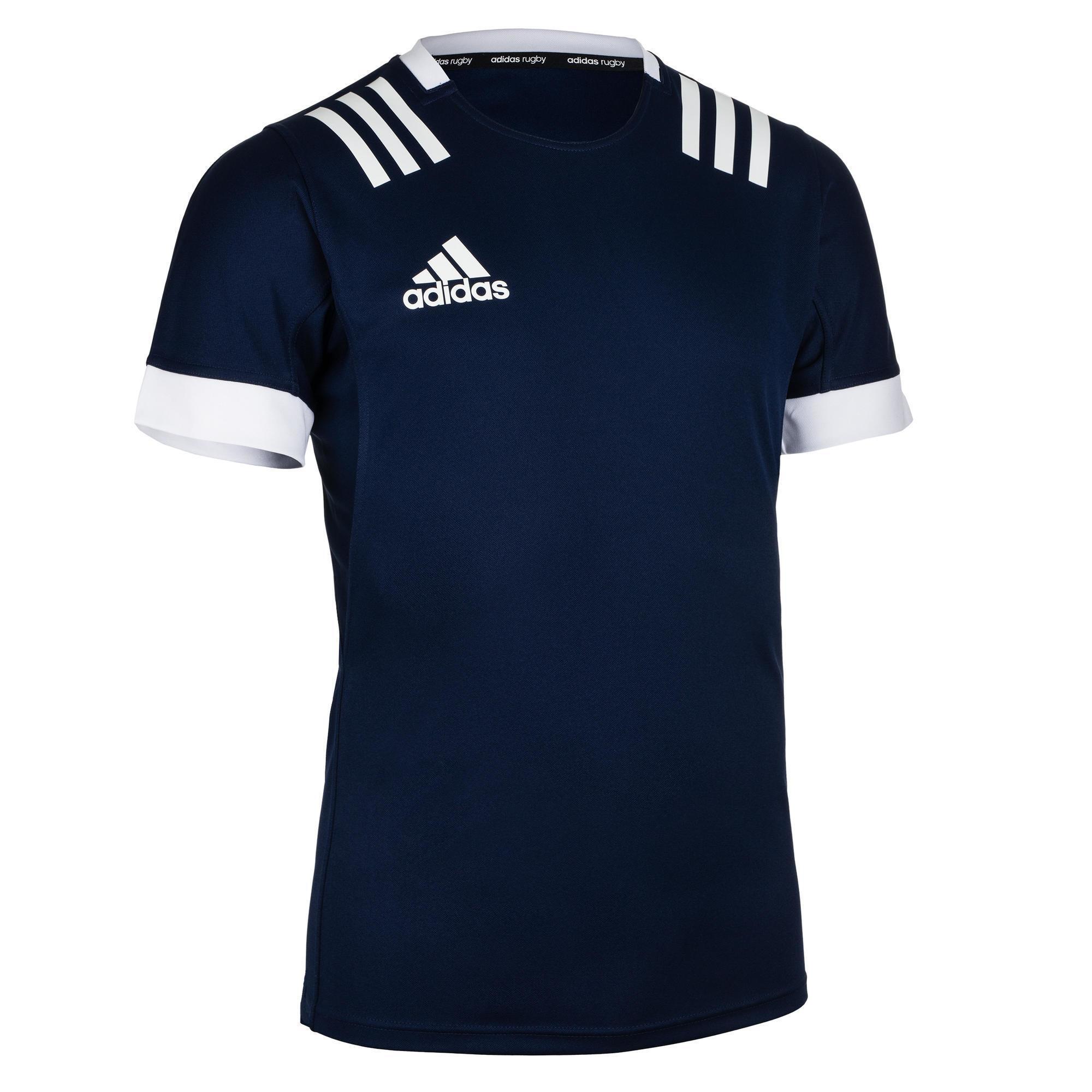 Adidas Rugbyshirt voor heren 3S blauw