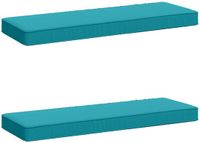 vidaXL - 2-delige Bankkussens VUGHT - 100% Polyester - Turquoise