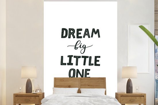 Nr1Wallpaper Behang - Fotobehang Kinderillustratie met de quote Dream big little one - Breedte 155 cm x hoogte 240 cm