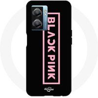 Maniacase Etui Narzo 50 5G Blackpink VIP Tickets Blackpink logo voorkant zwart