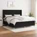 Maison Exclusive - Sommier à lattes de lit avec matelas Noir 180x200 cm Tissu