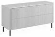 3xE living meuble de salle de bain, 120 cm, blanc, portes blanches, pieds noirs