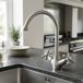 Aquanello robinet de cuisine acier inoxydable bec rond Heritage Ascot NB-4003-HA