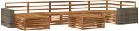 vidaXL Acacia Hout Bankenset 6-zits Naturel