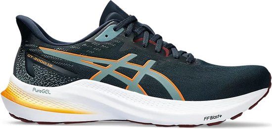 ASICS GT-2000 12 Hardloopschoenen Heren - Maat 42.5 - Donkerblauw/Donkergroen
