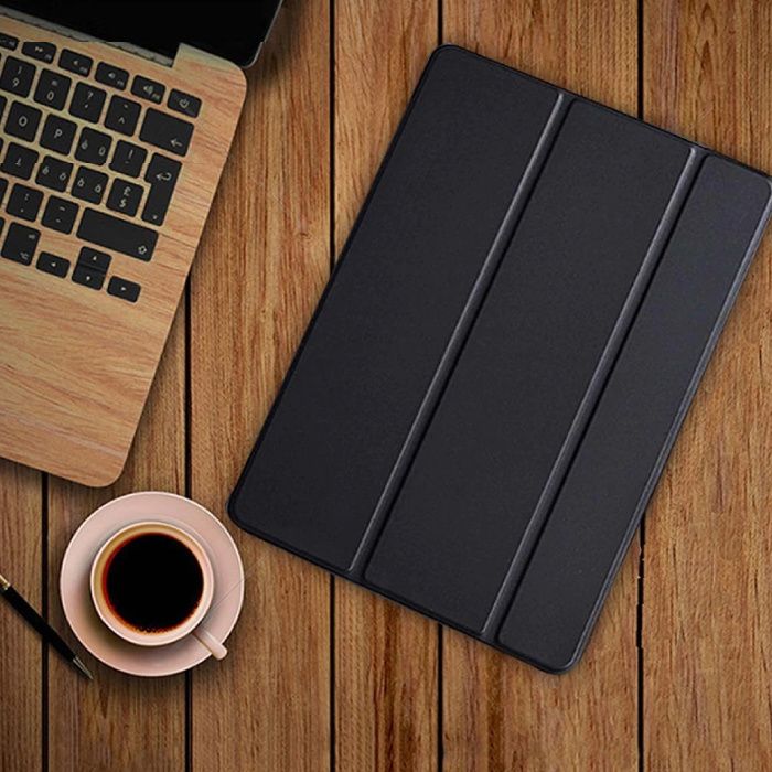 Stuff Certified iPad Pro 9.7 2016 Leren Vouwbare Cover Hoesje Case Zwart