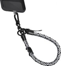 iMoshion Universeel polsbandje one size - Telefoonkoord Pols - Zwart / Wit