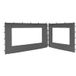 Quick-star - 2 panneaux latéraux 250x190cm 350x190cm pour tonnelle Nizza 3x4m paroi latéral gris