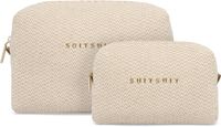 SUITSUIT Toilettas dames - Make up tasje - Beauty set - Fusion Natural Waffles