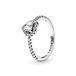 Pandora Timeless Heart Elevated Heart ring van sterlingzilver met heldere zirkoniasteentjes, 50