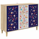 vidaXL Dressoir MAINZ Sonoma 102 x 33 x 75 cm Bewerkt hout