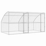 vidaXL Hondenhok - Zilver - Verzinkt Staal - 400 x 200 x 200 cm