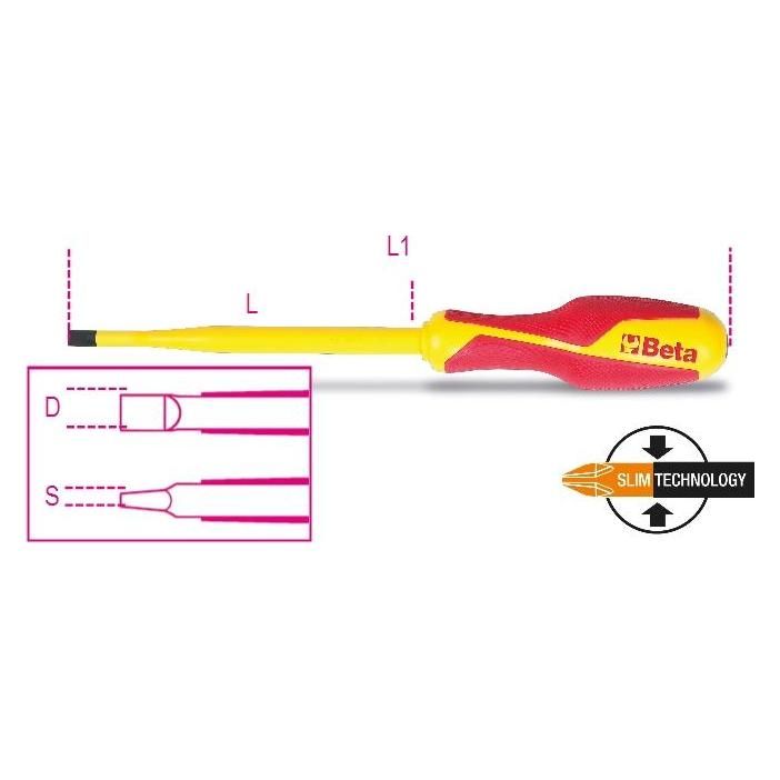 BETA 012740603 1274Mqf Schlitzschraubendreher 0,6x3,5 mm