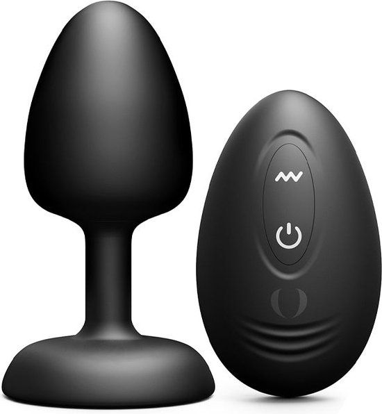 Dorcel Vibrerende Geisha Infinite Buttplug met Bewegende Metalen Kogel - Zwart - Met Afstandsbediening M