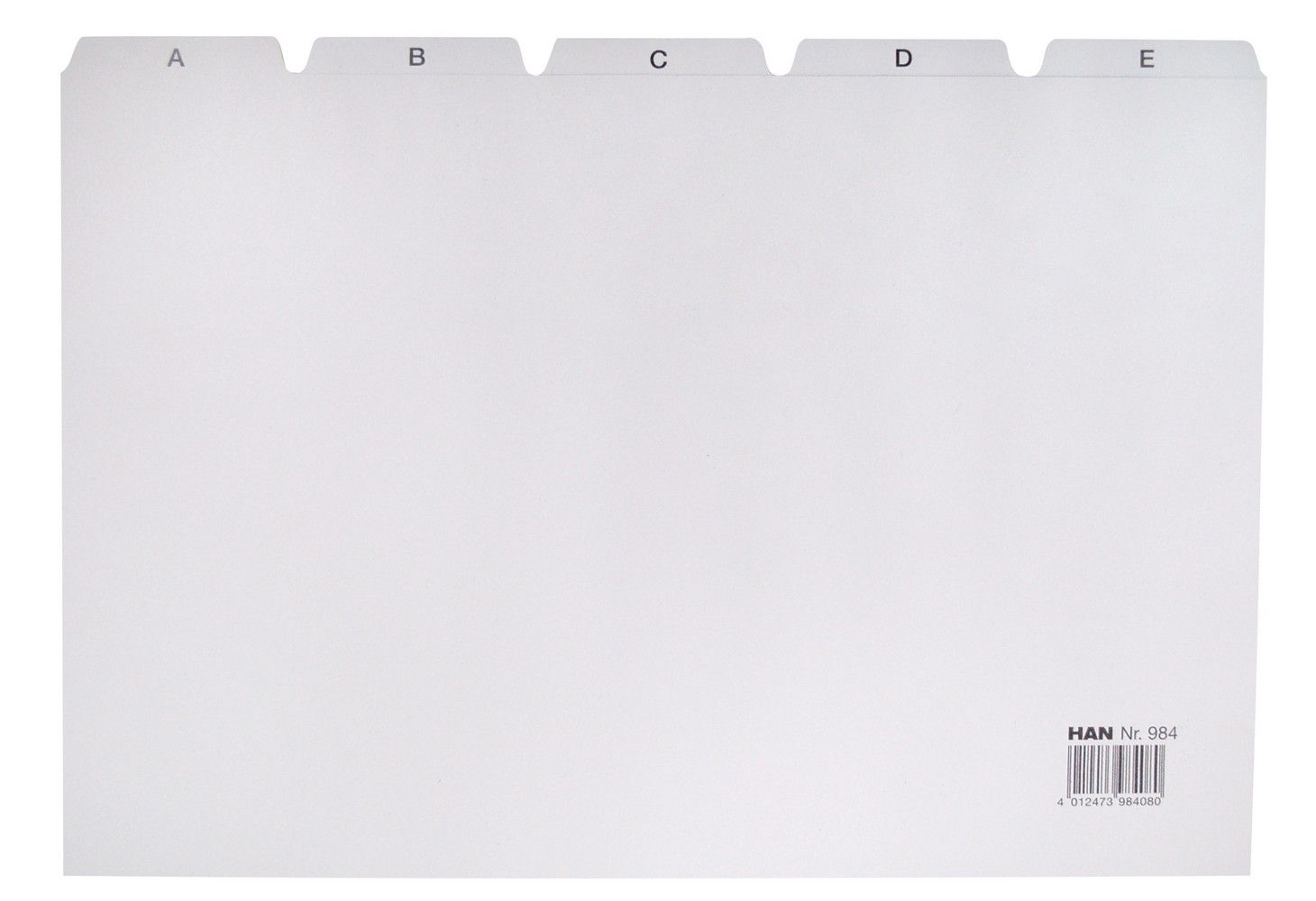 HAN Register A-Z Index Cards A4 Black, Grey 25 pack