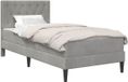 vidaXL Bedframe met matras Lichtgrijs 100 x 200 cm Fluweel