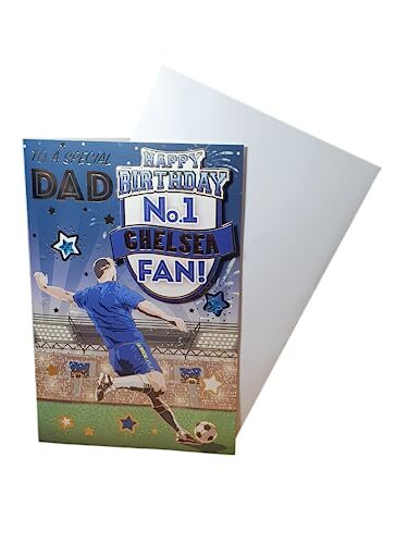 Sensations / Xpress Yourself "Express Yourself" verjaardagskaart voor nummer 1 Chelsea Fan Dad - inclusief envelop - voetbalfan verjaardagskaart voor papa