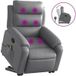 Fauteuil Relax Fauteuil Inclinable De Massage Gris Similicuir