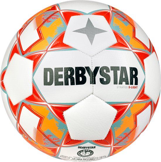 Derbystar Voetbal Stratos S-Light maat 5 Wit / oranje /grijs