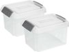 Sunware 2x opslagboxen 32 liter transparant 45 x 36 x 24 cm