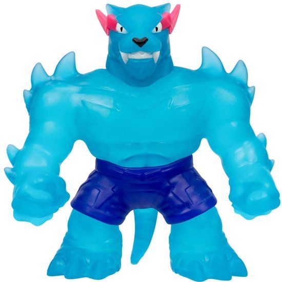 Moose Toys MrBeast Lab Goo Jit Zu Stretch Iconic Panther Mini Figuur 11 Cm Blauw