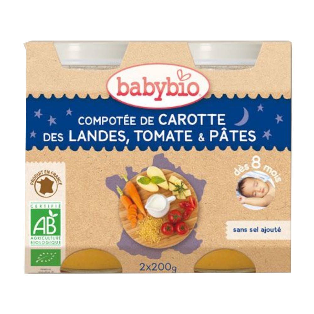 Ocebio Babybio Bipack Groenten-Pasta 2x200 g