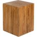 Bryony Tabouret Carré H. 40 Cm En Bois De Teck Effet Damier