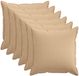 vidaXL - Kussensloop - 6 stuks - HOUTEN - Crèmekleurig - 80 x 80 cm - Faux Linnen