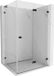 Mexen Lunar-F L cabine de douche pliable droite 85 x 80 cm, transparent, noir