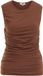 WE Fashion Dames gedrapeerde top - Roestbruin - Maat L