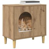 VidaXL Maison pour chat chêne artisanal 51 x 30 x 52 cm bois travaillé