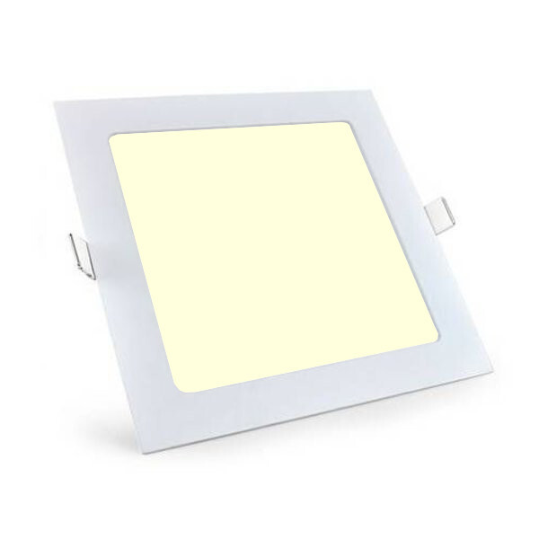 BES LED LED Downlight Slim Pro - Aigi - Inbouw Vierkant 18W - Warm Wit 3000K - Mat Wit Aluminium - 220mm