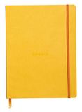 RHODIA 117566C - Soepel Schrift Jonquille - 19 x 25 cm - Dot Stippen - 160 pagina's - Clairefontaine Ivoor Papier 90 g/m² - Leeslint, Elastieksluiting - Omslag in Imitatieleer