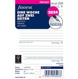 FILOFAX Agendavulling 2024 Pocket 1 week / 2 pagina's wit Duits 24-68240