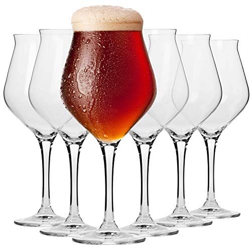 Krosno Tulp Bier Ale Proefglazen | Set van 6 | 420 ML | Avant-Garde Collectie
