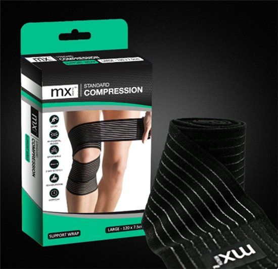 MX Elastische Knie wrap Large - Zwart - Maat L - 2022/2023