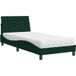 Maison Exclusive - Lit avec matelas « Hanko » vert foncé 90 x 190 cm, velours
