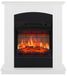 ArtiFlame Collins AF18B, Blanc – Poêle pose libre avec flamme LED, chauffage de 1,8 kW, adapté aux pièces jusqu'à 30 m², entourage en MDF
