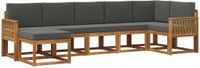 vidaXL - Buiten - bank - set - 7 - st - Natuurlijk - en - Antraciet - Polyester